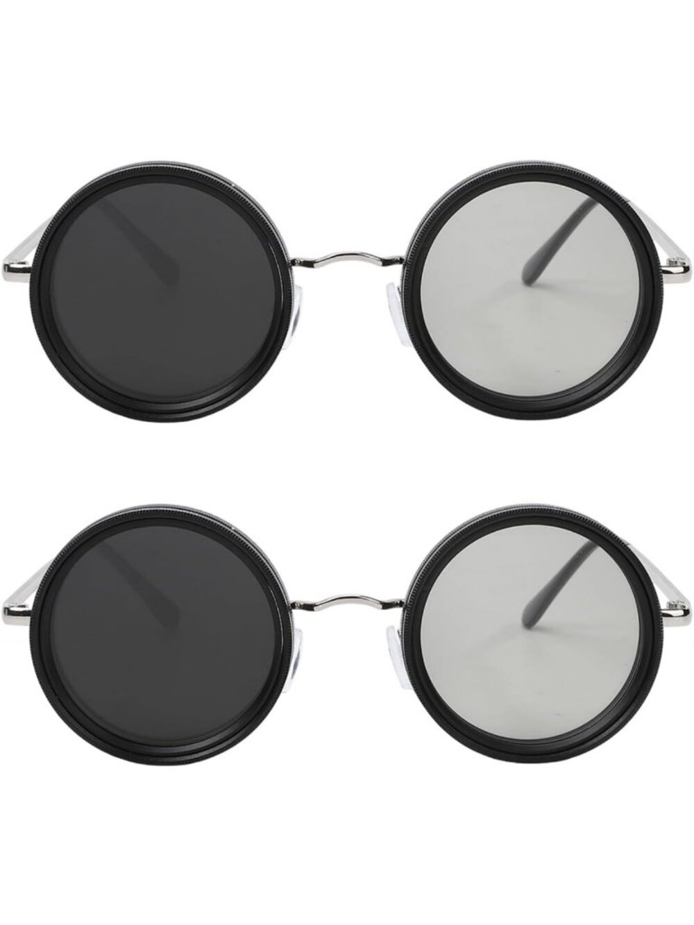 Polarized Round Frame Sunglasses for Men - Adjustable Tint, UV Protection